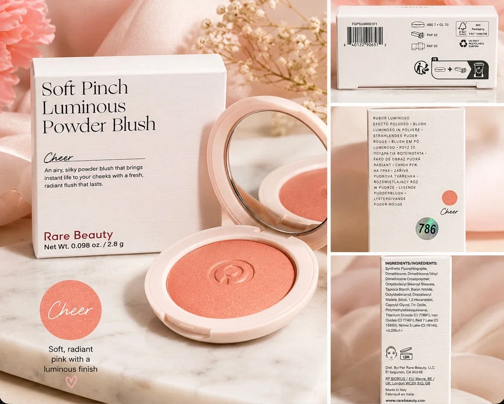 Rare Beauty Soft Pinch Luminous Powder Blush Cheer NIB Full Size